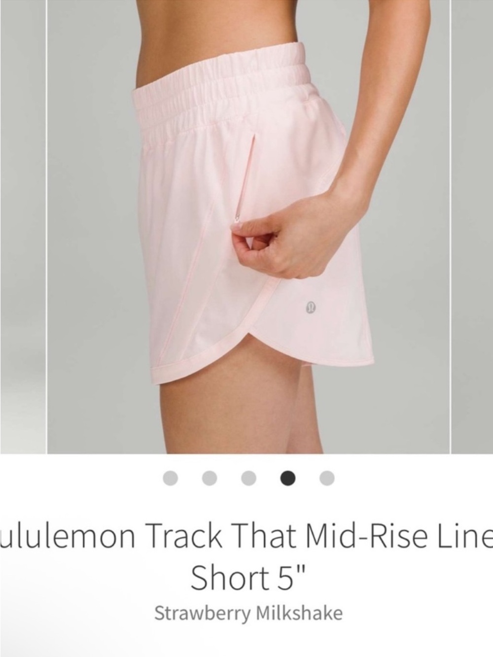 Lululemon Track That Mid Rise Shorts 5" Strawberry Milkshake Sz 4